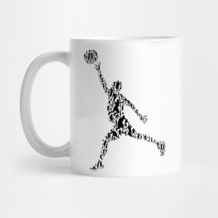 Basketball Player Silhouette Gift graphic Mug